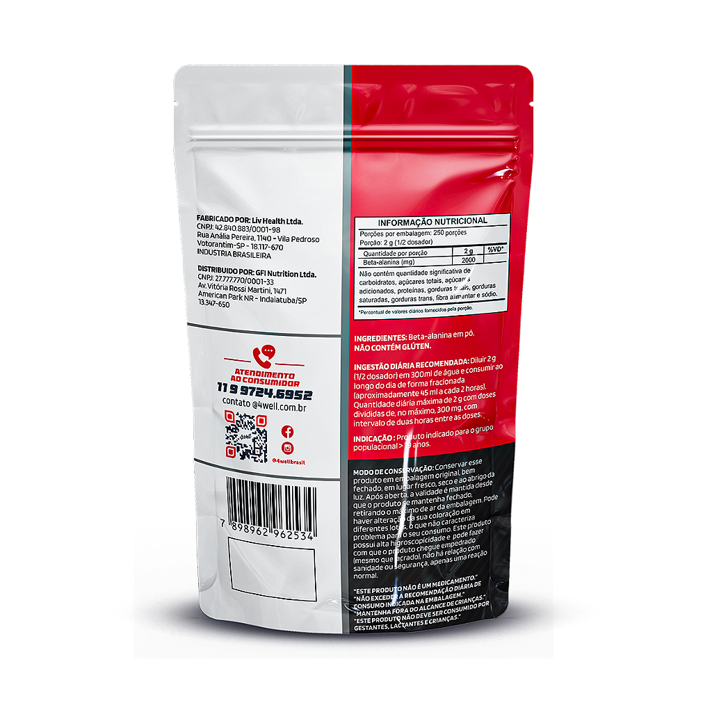 Beta Alanina 300g a 500g | 4well