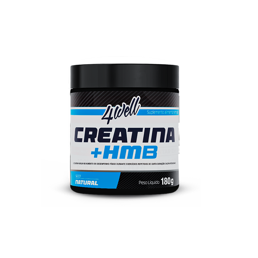 Creatina + HMB 180g Pote Sabor Natural | 4well