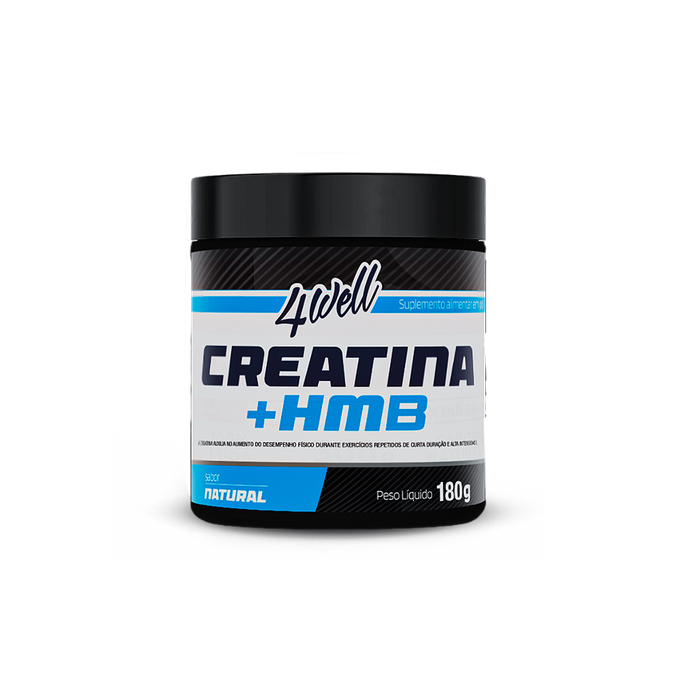 Creatina + HMB 180g Pote Sabor Natural | 4well