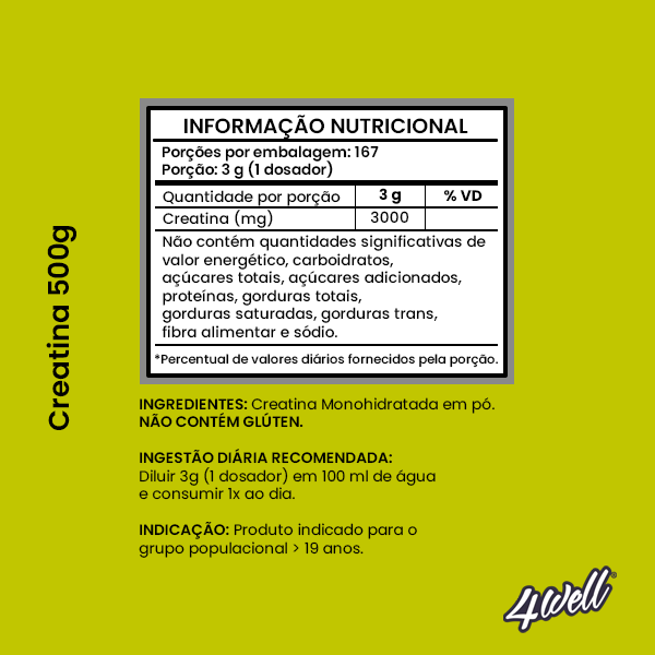 Creatina Monohidratada 300g a 1Kg | 4well