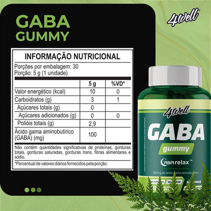 GABA Gummy 30 Gomas Sabor Maracujá | 4well