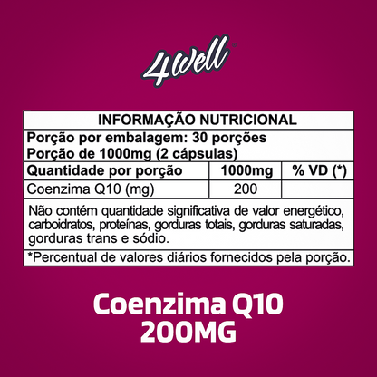 Kit Antifadiga Crônica Coenzima Q10 + Magnésio Malato + Vitamina B12 | 4well