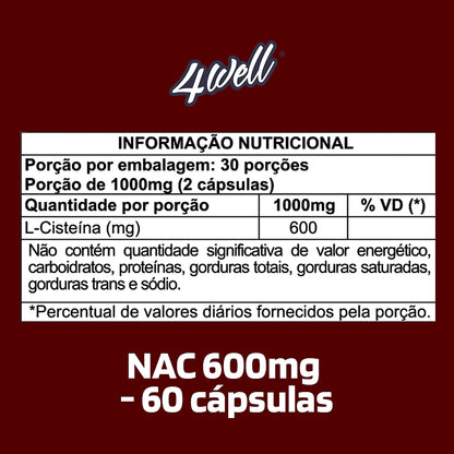 Kit Detox & Suporte Hepático NAC + Cúrcuma | 4well