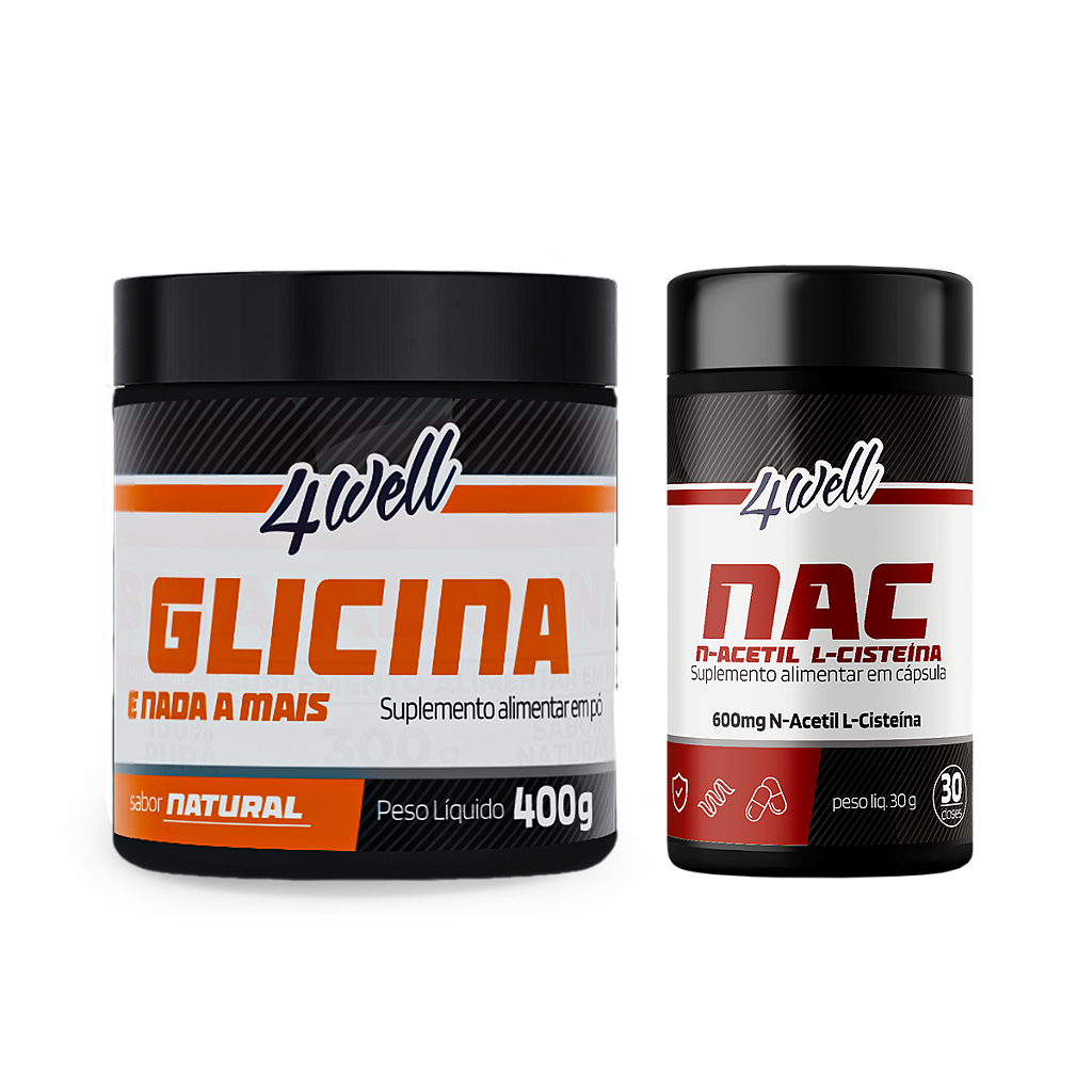 Kit Glicina 400g Pote + NAC | 4well