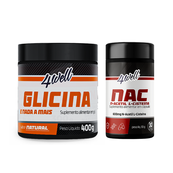 Kit Glicina 400g Pote + NAC | 4well