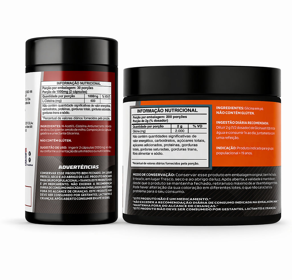 Kit Glicina 400g Pote + NAC | 4well