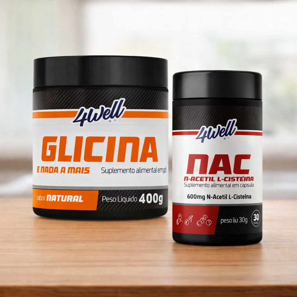 Kit Glicina 400g Pote + NAC | 4well