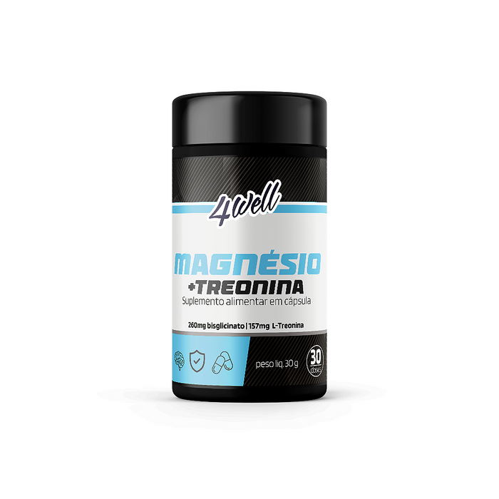 Magnésio Treonina 283,50mg 60 Cápsulas 30 Doses | 4well