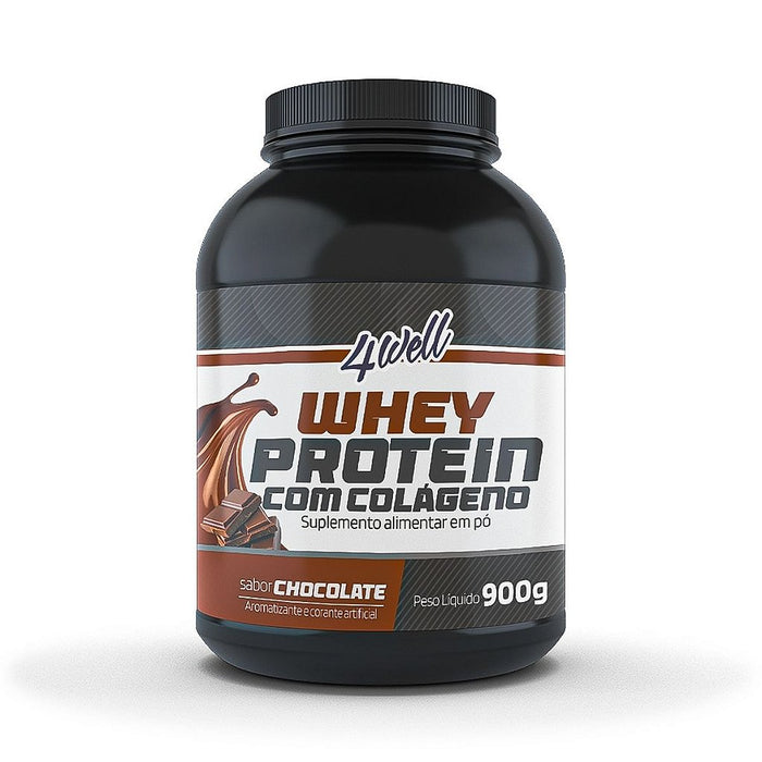 Whey Protein com Colágeno 900g | 4well