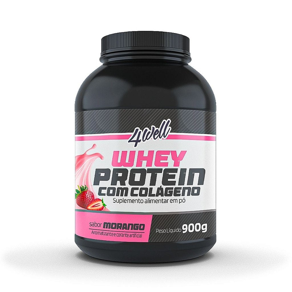 Whey Protein com Colágeno 900g | 4well