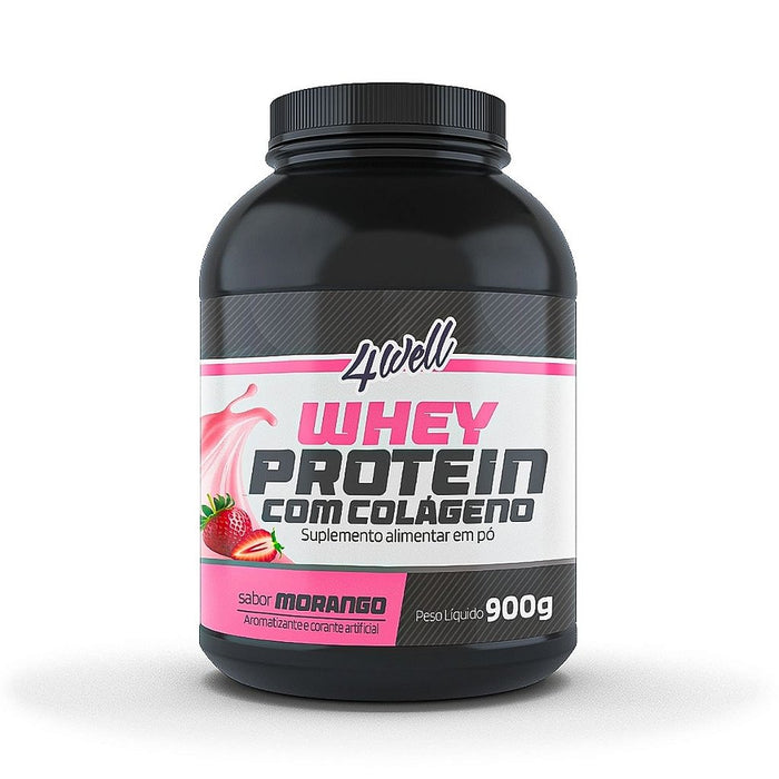 Whey Protein com Colágeno 900g | 4well