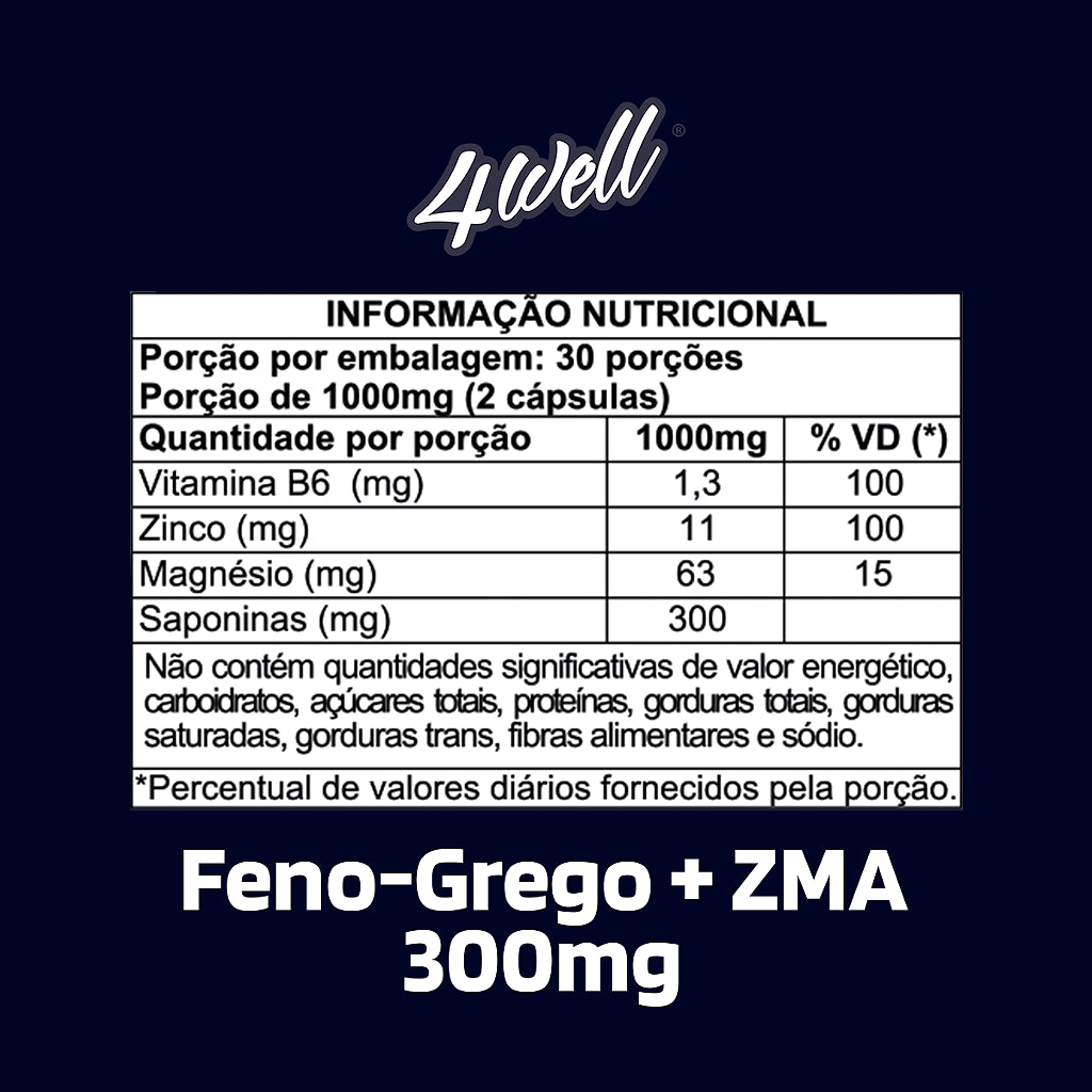 ZMA Booster/Testo 300g 60 Cápsulas | 4well